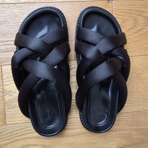 Proenza Schouler Black Leather Slides